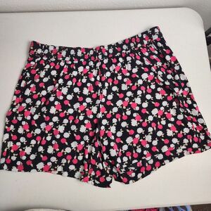 Lane Bryant Plus Size 18/20 Floral Pull-On Shorts Smocked Waist Pockets Lounge